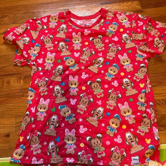 Loungefly Tops - Loungefly Disney Gingerbread Mickey and Friends Unisex Tee